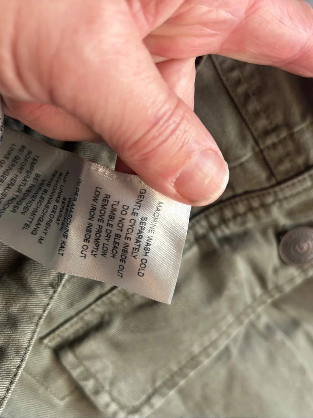 True Religion Men's Olive Cargo Shorts Military Utility Cotton Size 38
